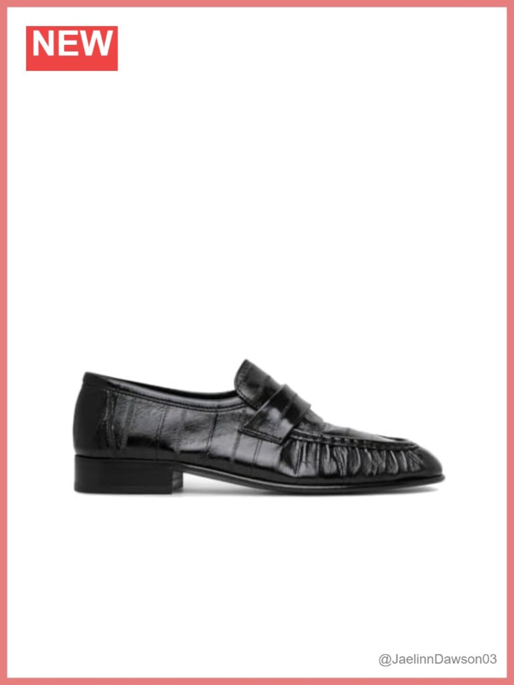Leather Loafers for Women Slip-On Dress Shoes Flat Heel Pleated Toe